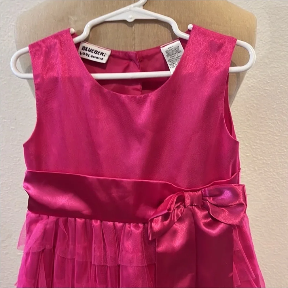 Authentic Blueberi Boulevard little girls hot pink dress sz 6